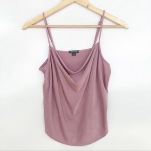 Wild Fable Cowl Neck Satin Tank Top in Mauve